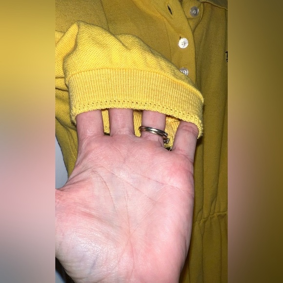 Lynn Davis Vintage Polo Bumble Bee Yellow Collared Casual Preppy Dress - Picture 8 of 9